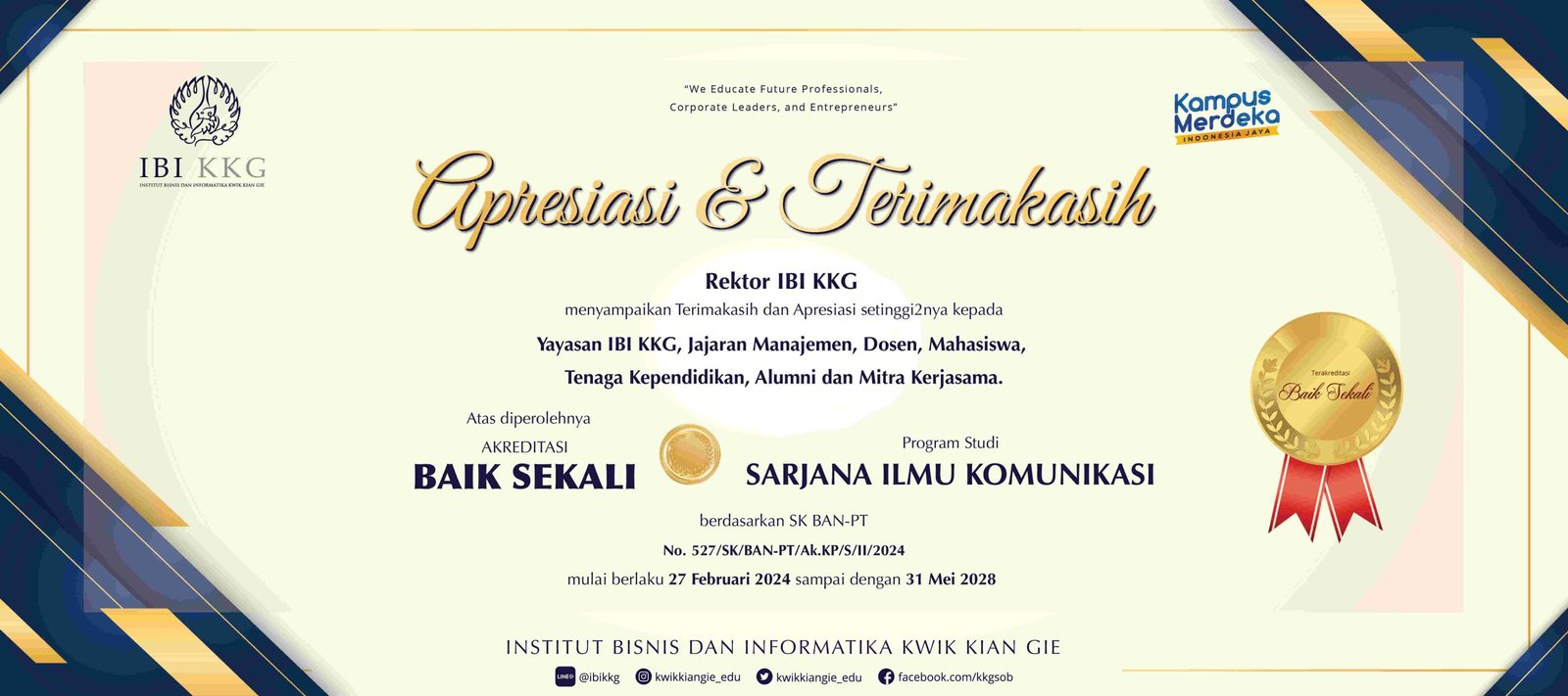 Sertifikat Profil Program Ilmu Komunikasi